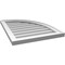Ekena Millwork Quarter Round Top Right Surface Mount PVC Gable Vent w/ 2"W x 1-1/2"P Brickmould Frame, 20"W x 26"H GVPQR20X2602SN - alternate 2